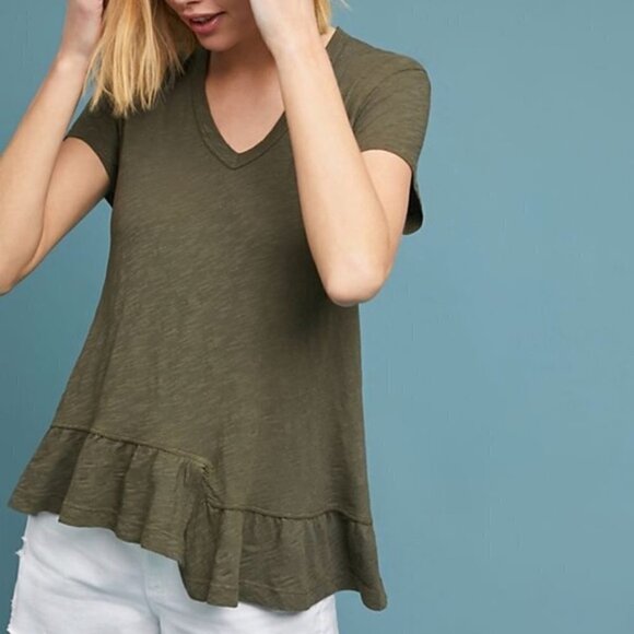 Anthropologie Left of Center Belmond Tie-Back Tee - Picture 12 of 12